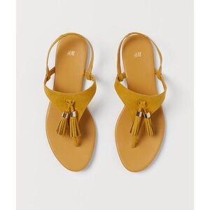 H&M Mustard Tassel Sandals